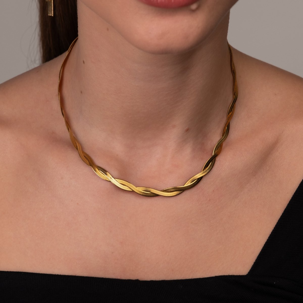 Twist Necklace 18k Gold Plated