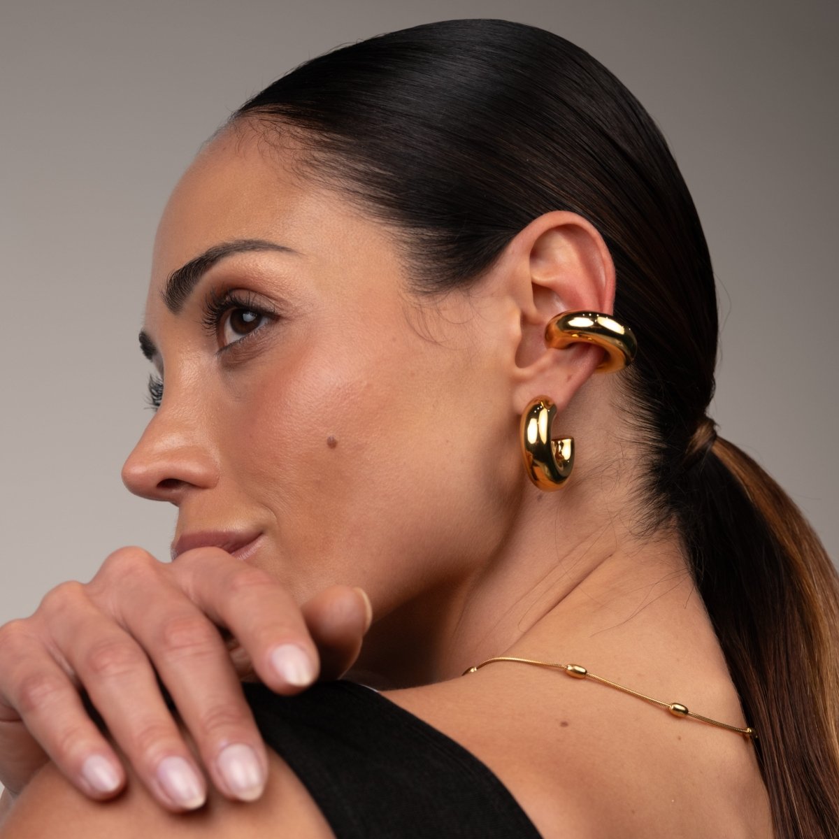 Lola Chunky Ear Cuff - 18k Gold Plated