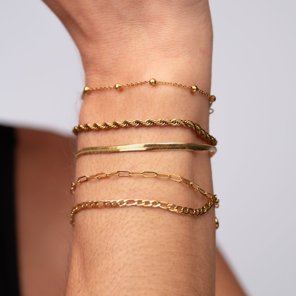 Glamour Zirconia Bracelet Set - 18k Gold Plated