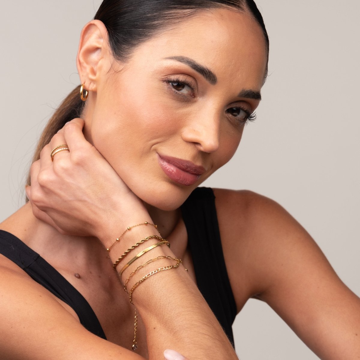 Glamour Zirconia Bracelet Set - 18k Gold Plated