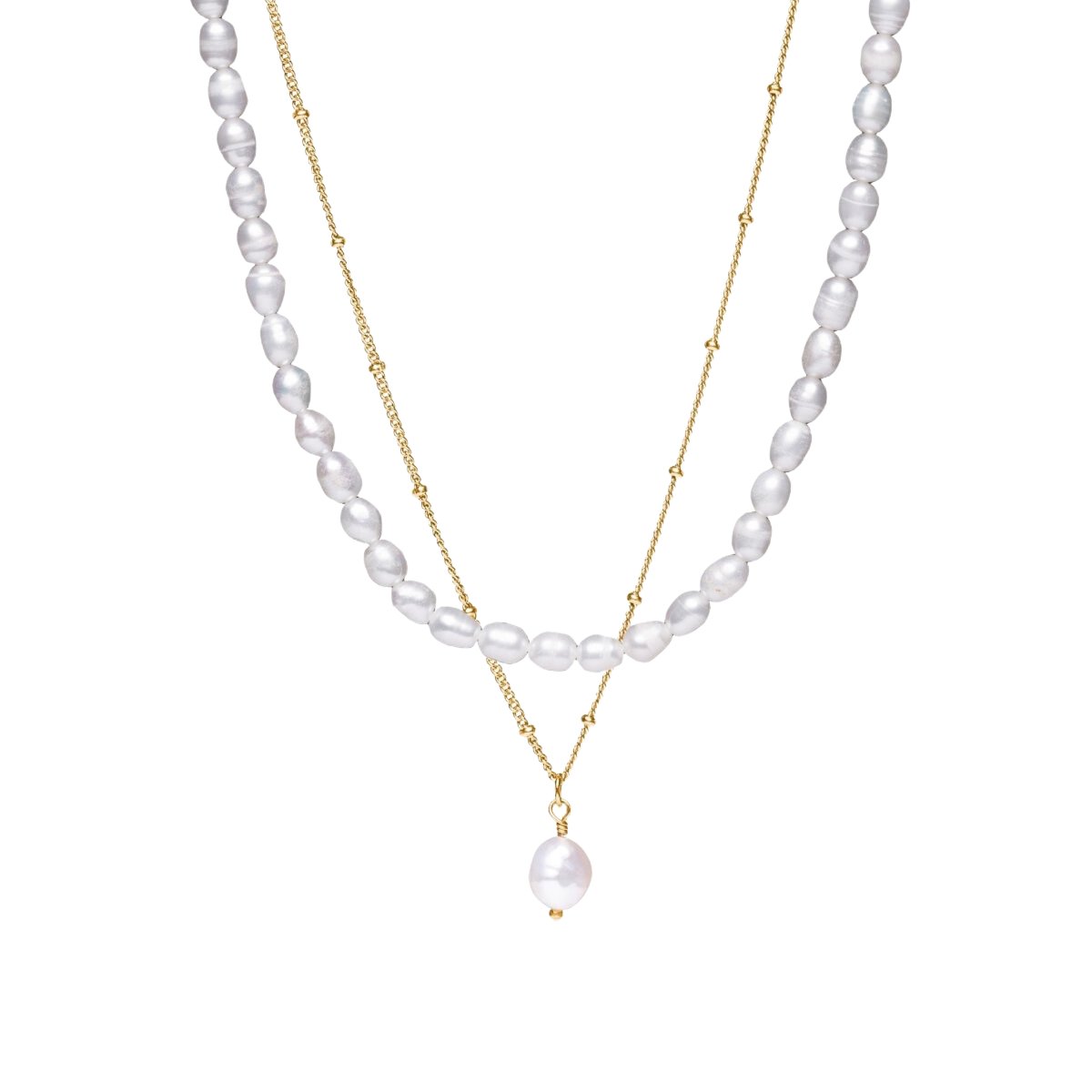 Aloha Double Layer Necklace – 18k Gold Plated