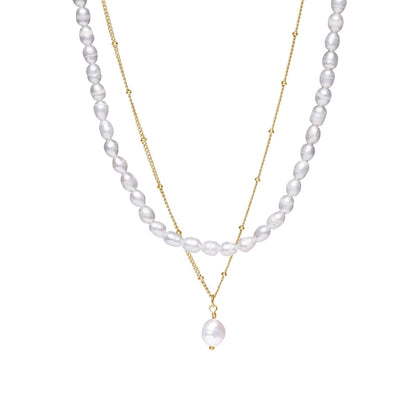 Aloha Double Layer Necklace – 18k Gold Plated