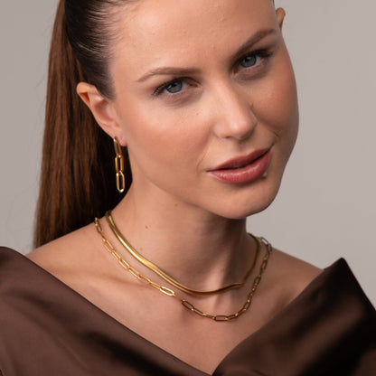 Antonela Layered Necklace Set 18k Gold Plated