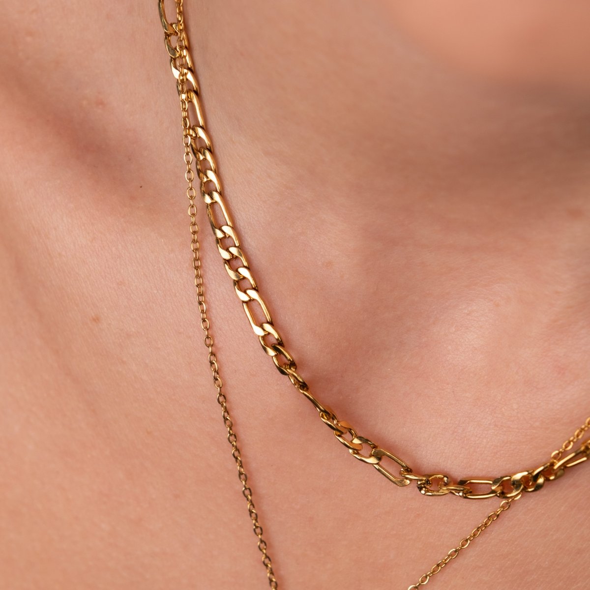 Aurora Layered Necklace Set - 18k Gold Plated