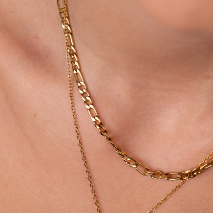Aurora Layered Necklace Set - 18k Gold Plated
