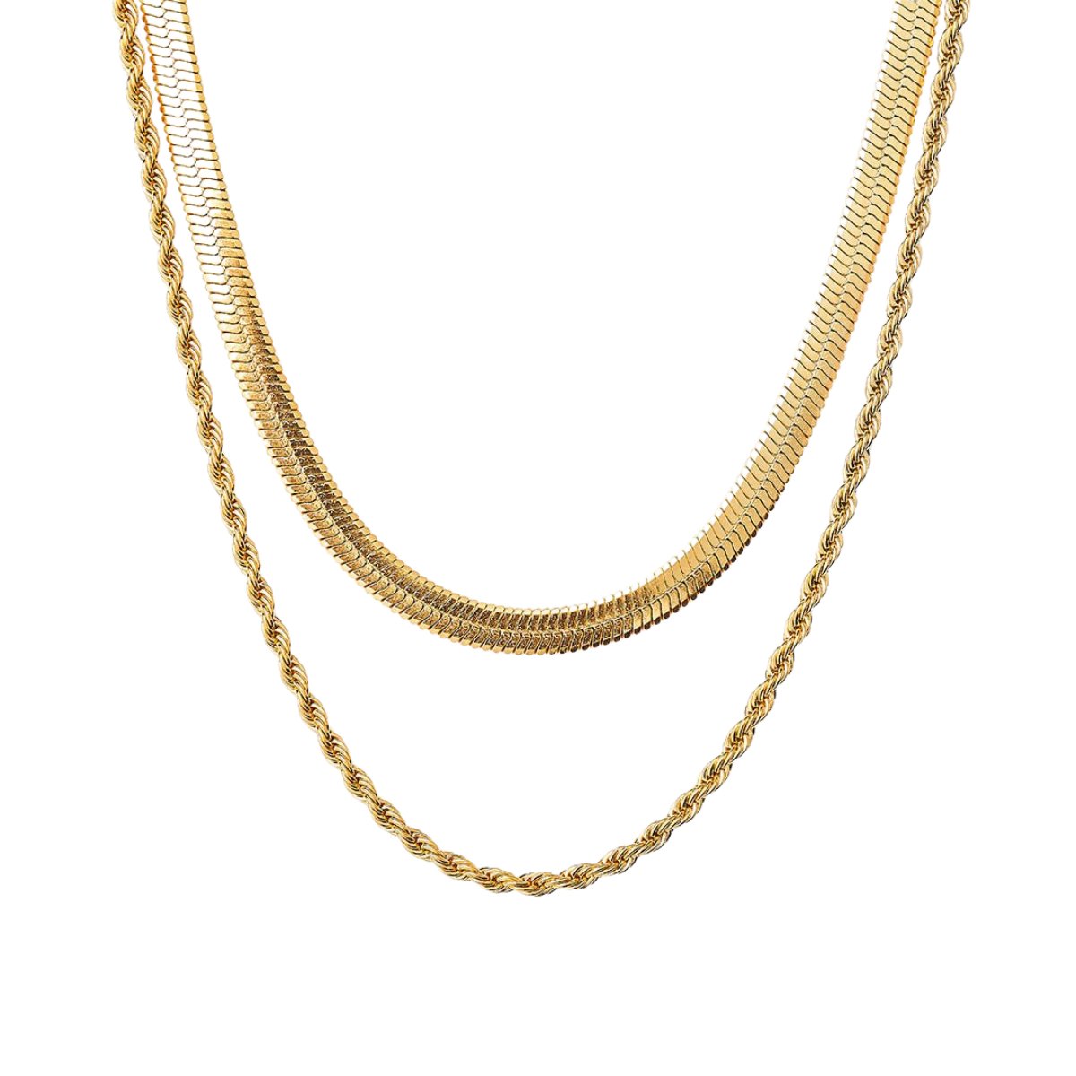 Melina Layered Necklace Set - 18k Gold Plated