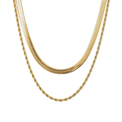 Melina Layered Necklace Set - 18k Gold Plated