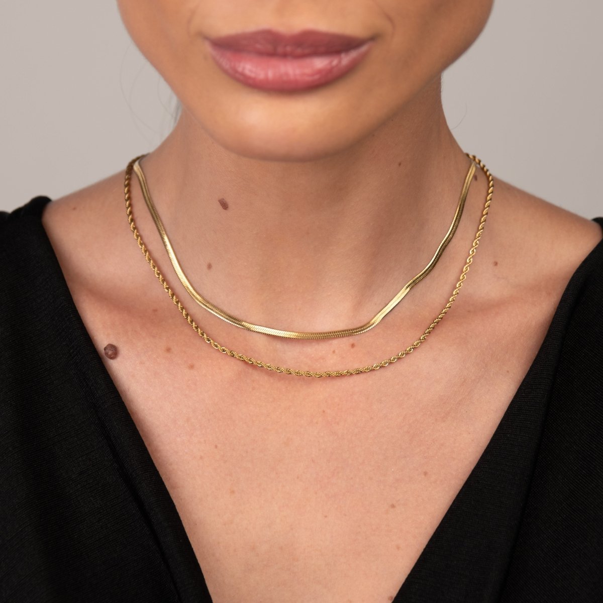 Melina Layered Necklace Set - 18k Gold Plated