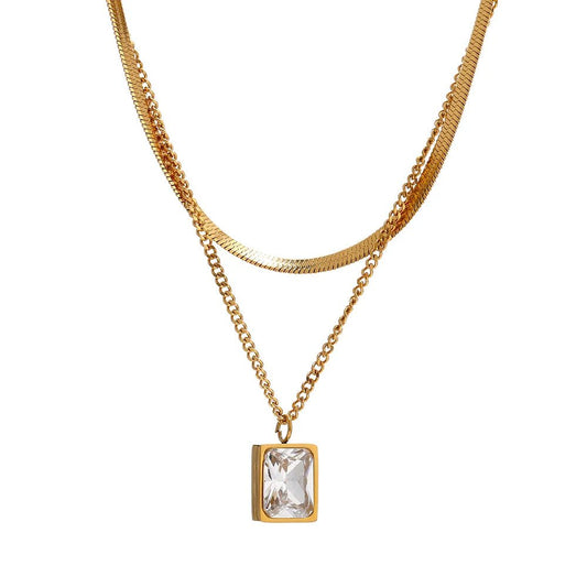 Paris Layered Necklace Set 18k Gold Plated
