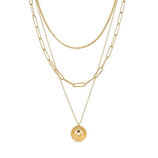 Cleopatra Layered Necklace Set - 18k Gold Plated