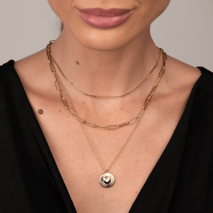 Cleopatra Layered Necklace Set - 18k Gold Plated
