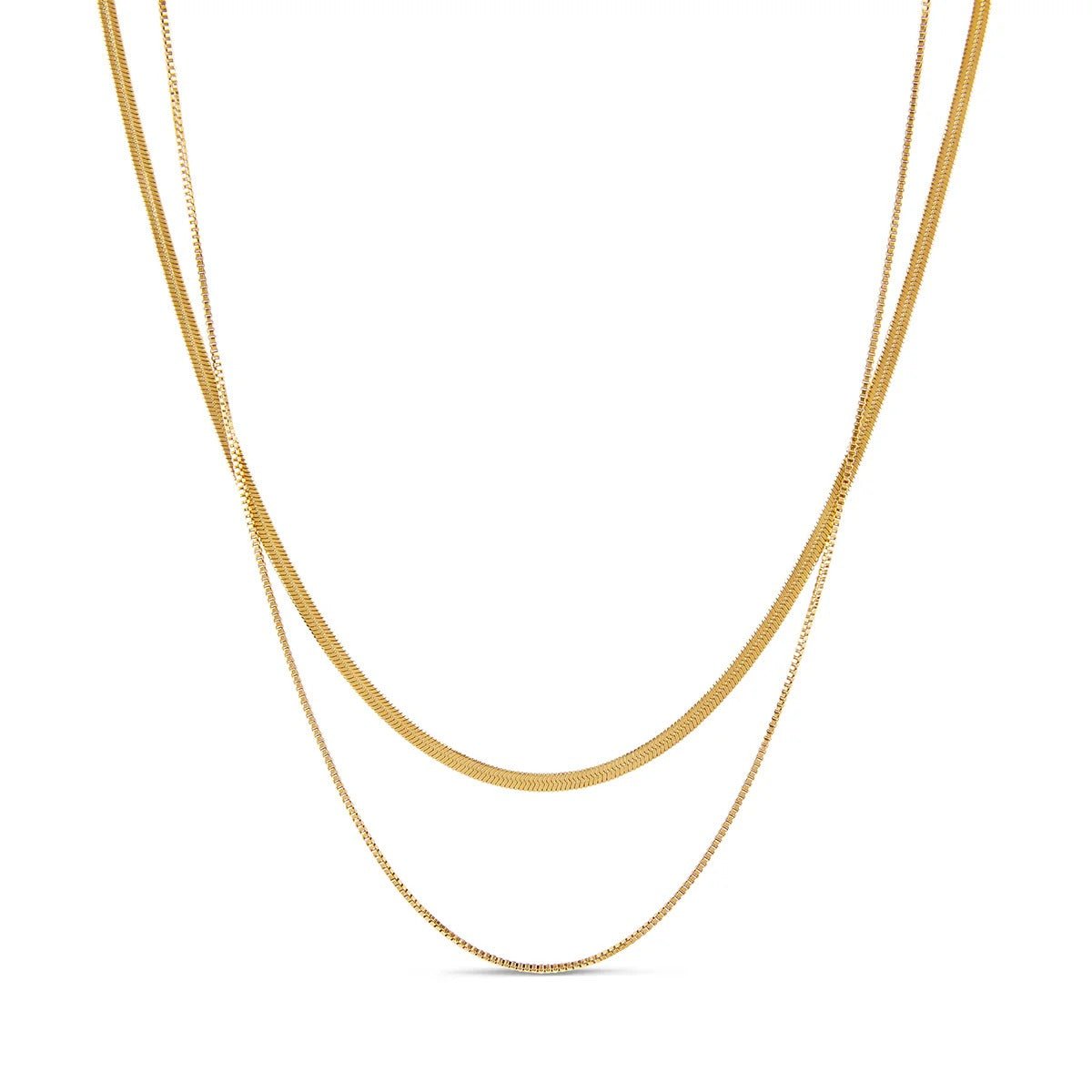 Essentials Layered Necklace Set - 18k Gold Plated