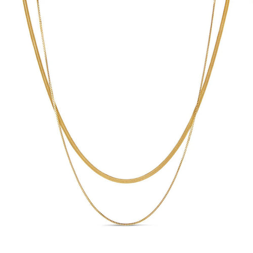 Essentials Layered Necklace Set - 18k Gold Plated