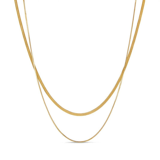 Essentials Layered Necklace Set - 18k Gold Plated