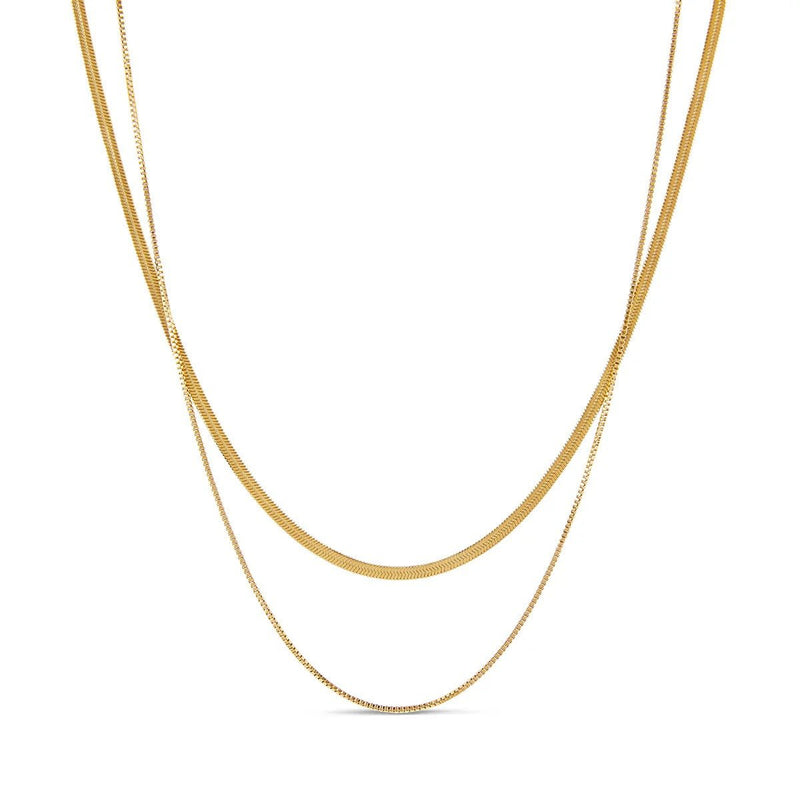 Essentials Layered Necklace Set - 18k Gold Plated