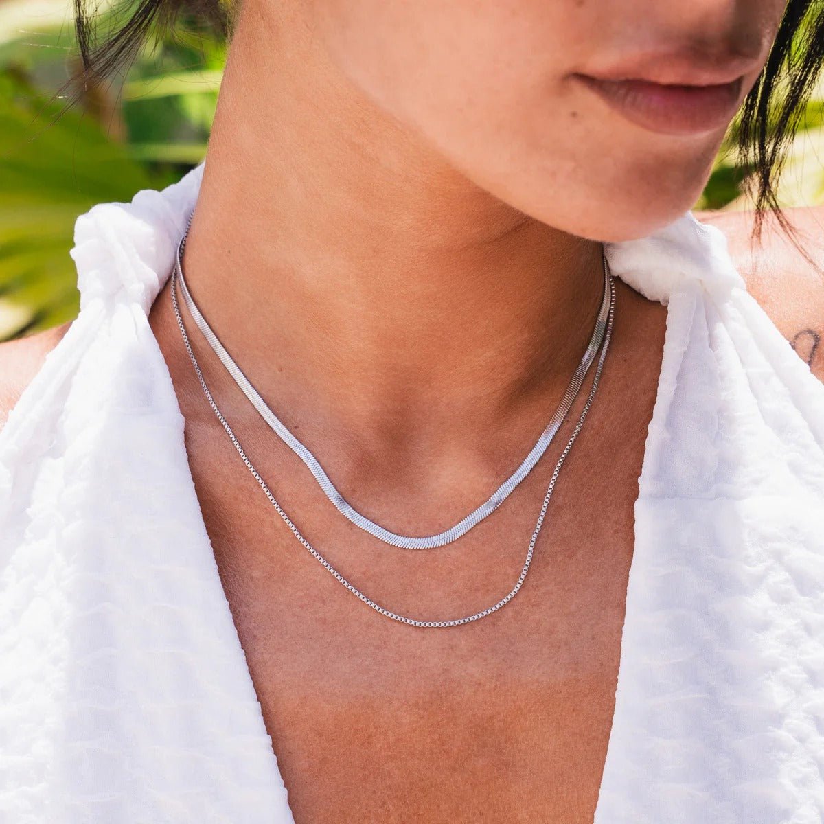 Essentials Layered Necklace Set - Silver