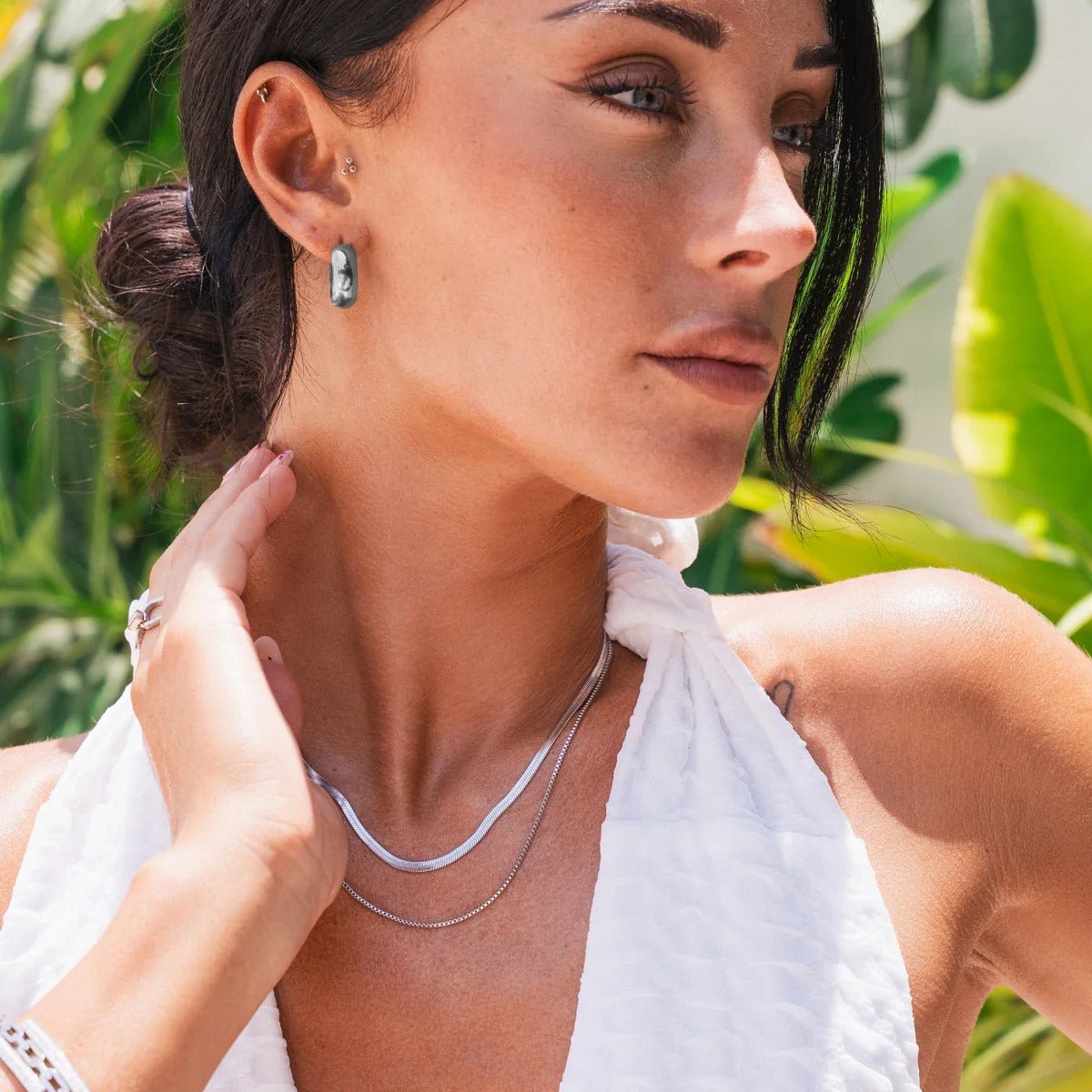 Essentials Layered Necklace Set - Silver