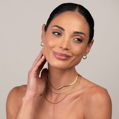 Chain Layered Necklace Set - 18k Gold Plated