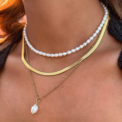 Noronha Triple Layered Necklace Set - 18k Gold Plated