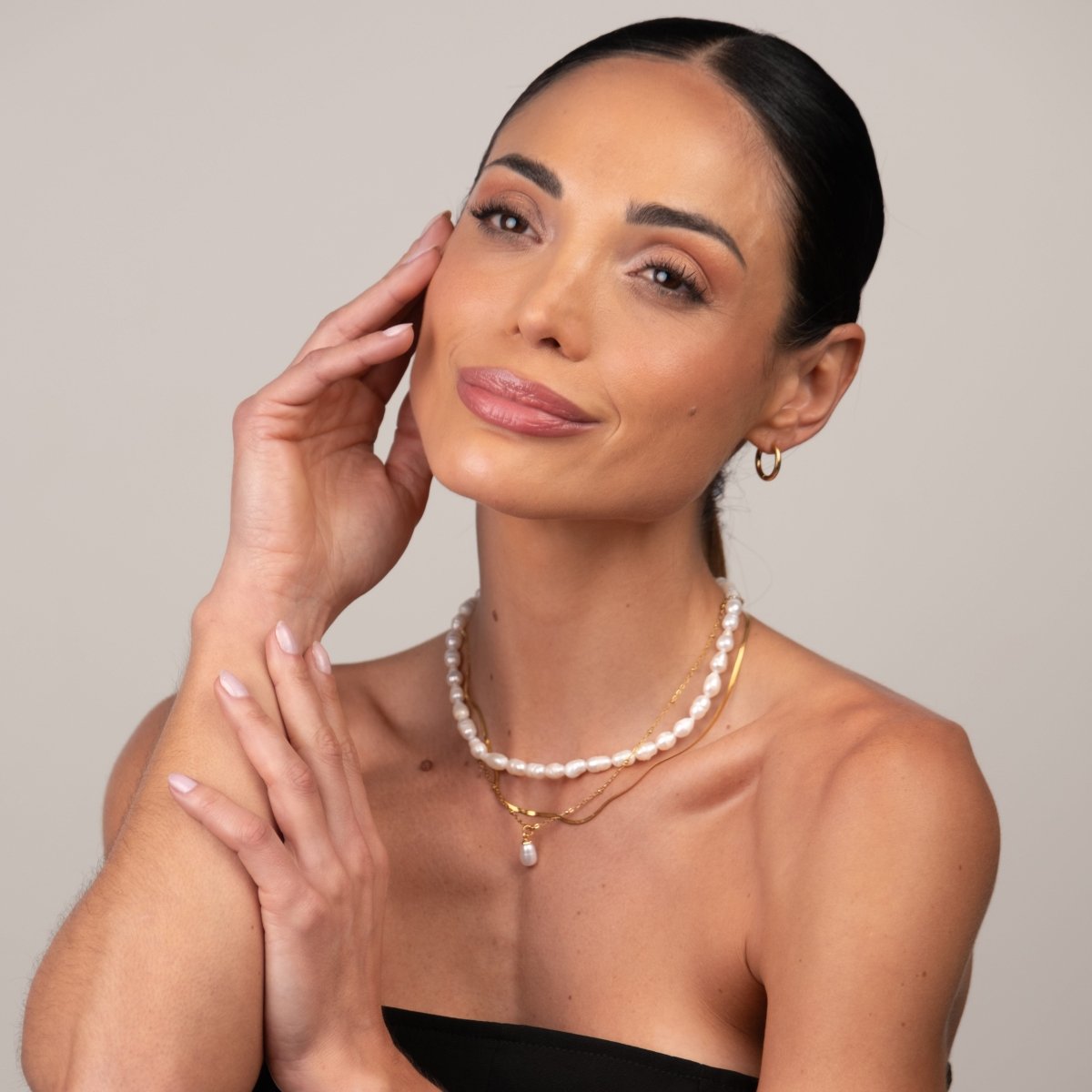 Noronha Triple Layered Necklace Set - 18k Gold Plated