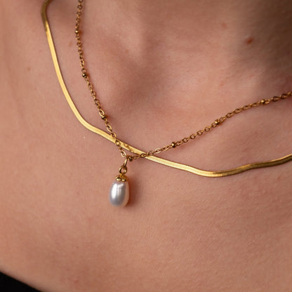 Shine Mix Double Layered Necklace 18k Gold Plated