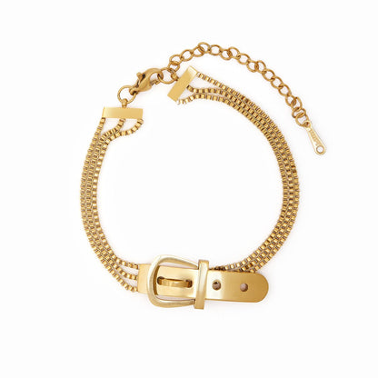 Buckle Bracelet 18k Gold Plated