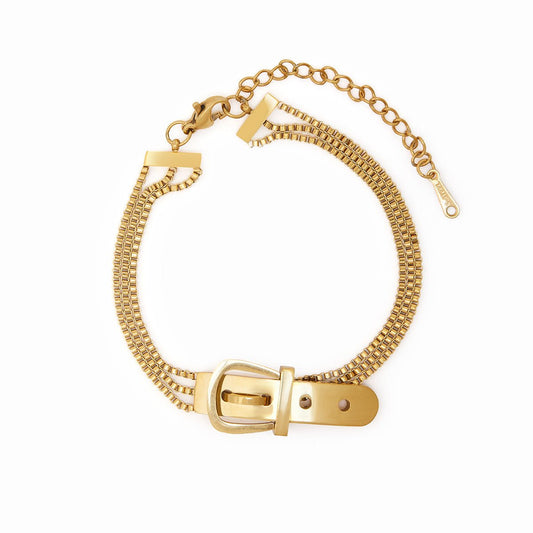 Buckle Bracelet 18k Gold Plated