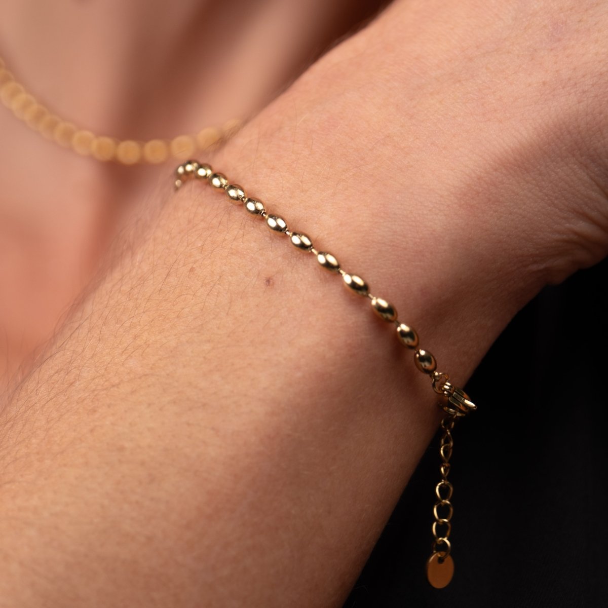 Beaded Chain Bracelet - 18k Gold Plated