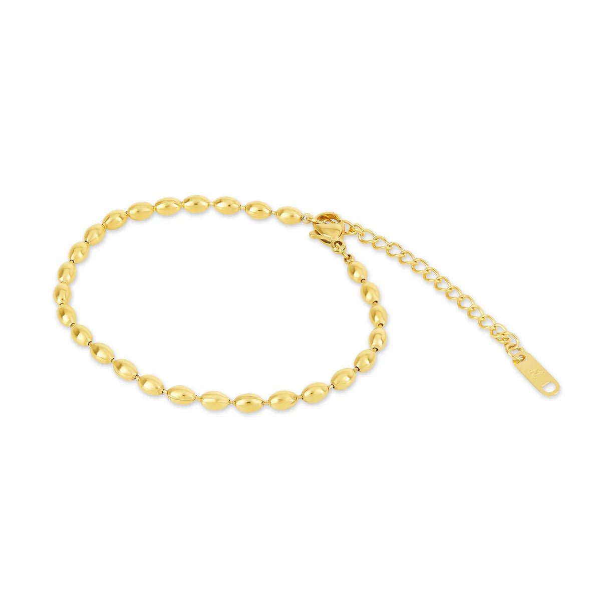 Beaded Chain Bracelet - 18k Gold Plated