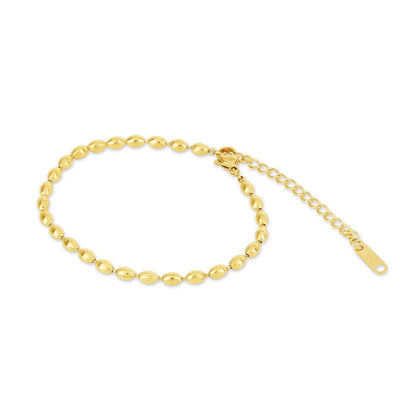 Beaded Chain Bracelet - 18k Gold Plated