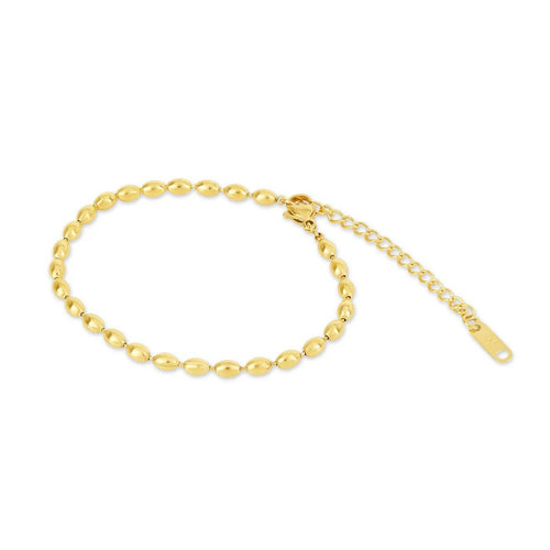 Beaded Chain Bracelet - 18k Gold Plated