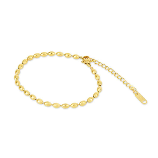 Beaded Chain Bracelet - 18k Gold Plated