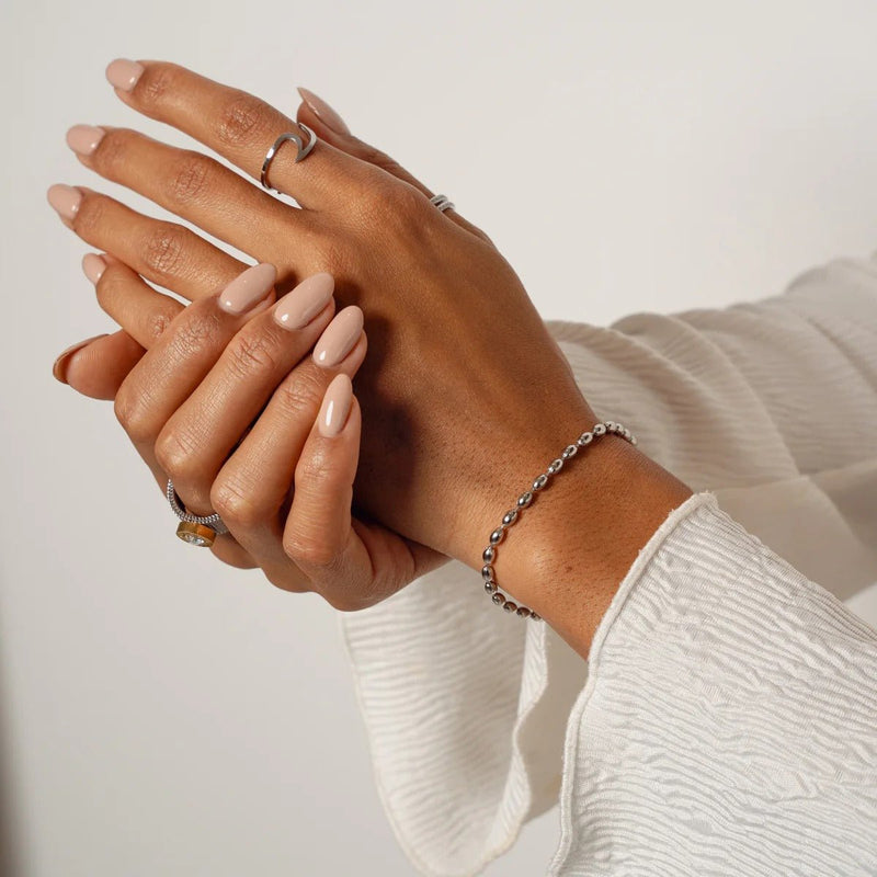 Beaded Chain Bracelet - Silver