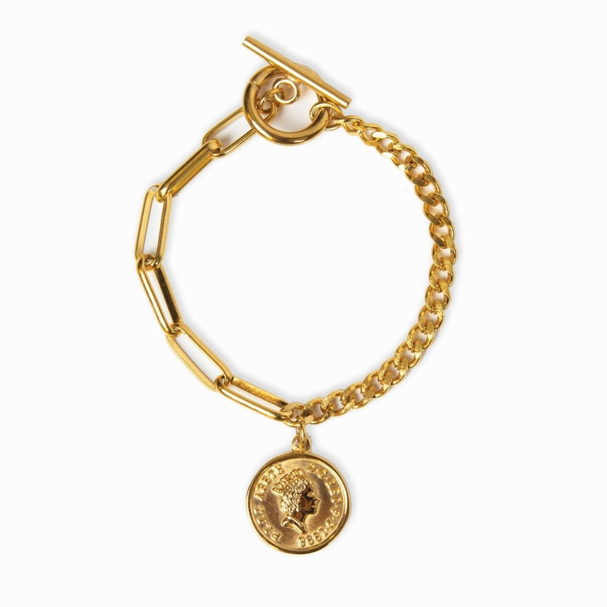 London Cents Bracelet 18k Gold Plated