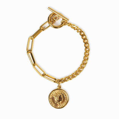 London Cents Bracelet 18k Gold Plated