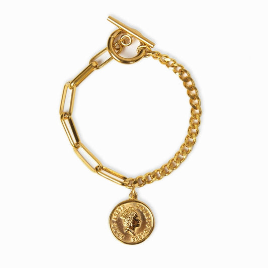 London Cents Bracelet 18k Gold Plated