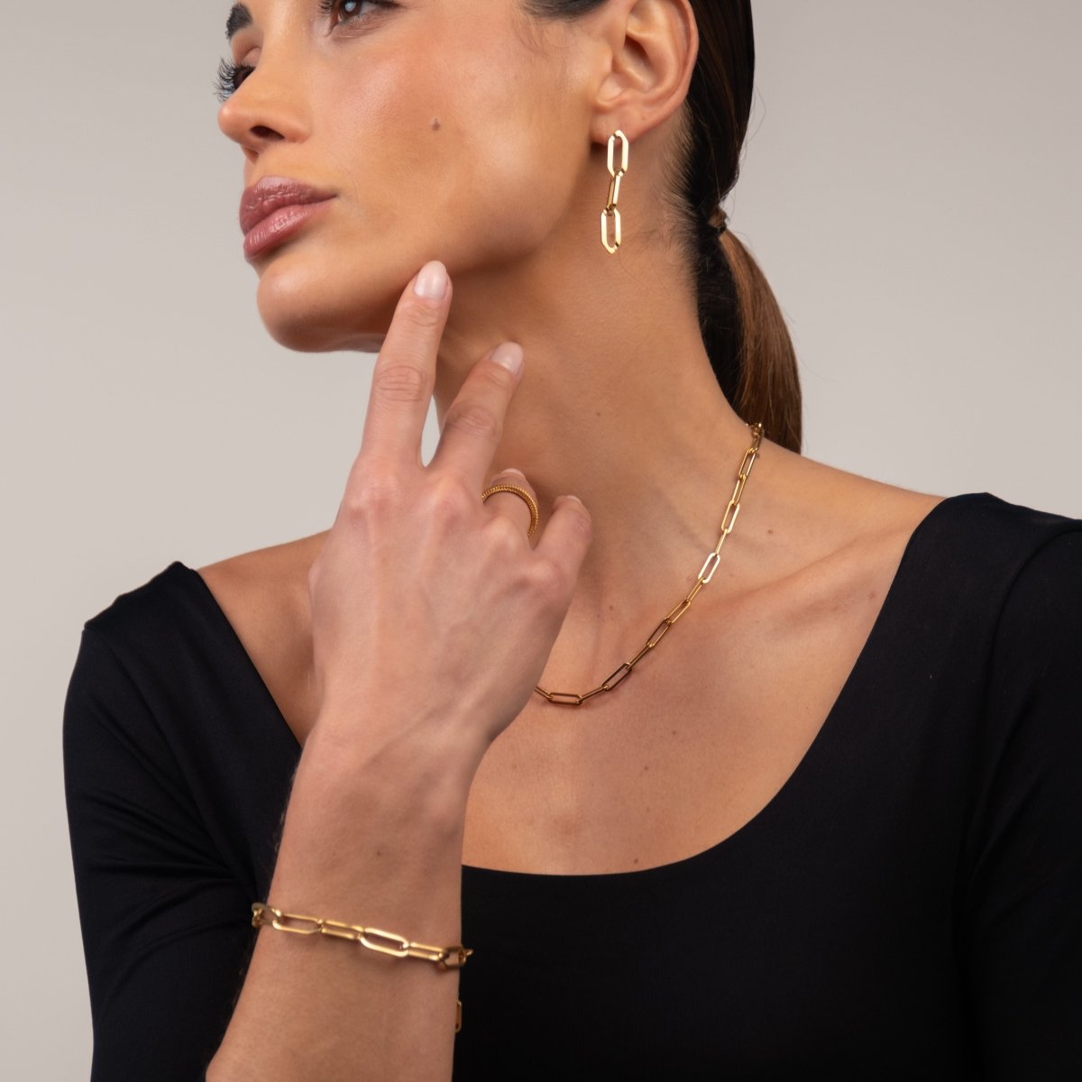 Celina Link Chain Bracelet 18k Gold Plated