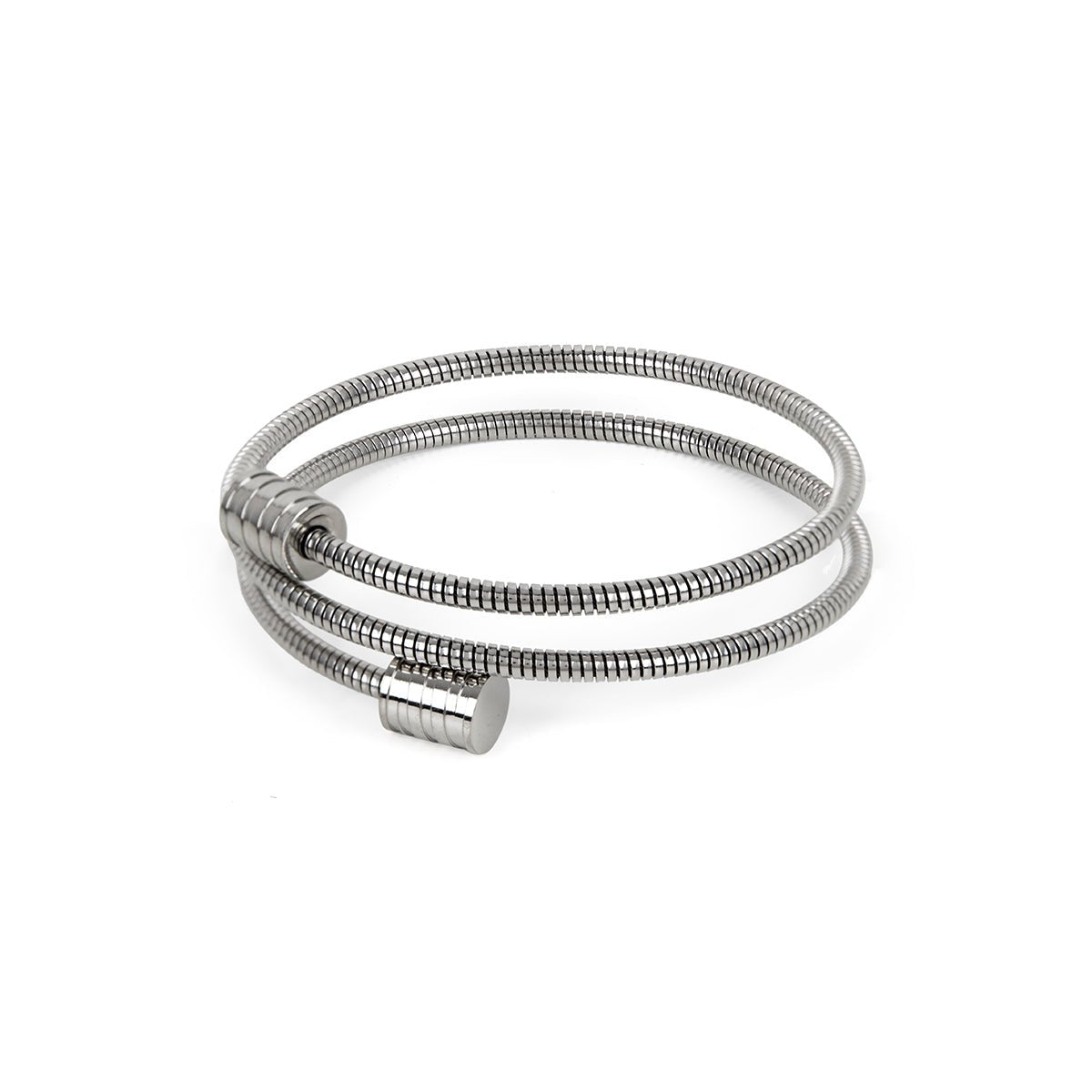 Triple Spiral Cuff Bracelet - Silver