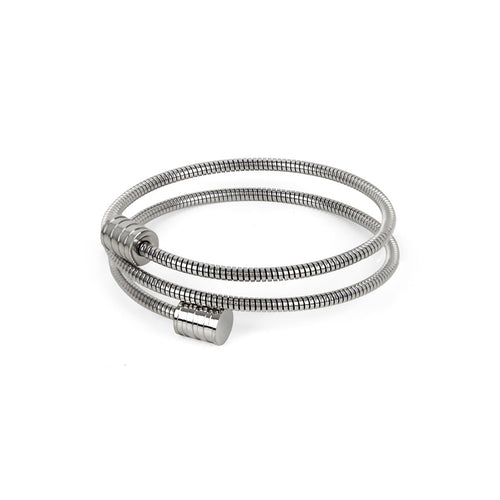 Triple Spiral Cuff Bracelet - Silver