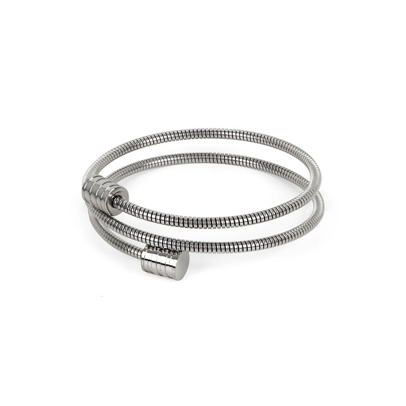 Triple Spiral Cuff Bracelet - Silver