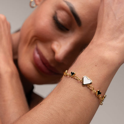 Love Glow Monochrome Bracelet – 18k Gold Plated
