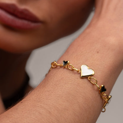 Love Glow Monochrome Bracelet – 18k Gold Plated