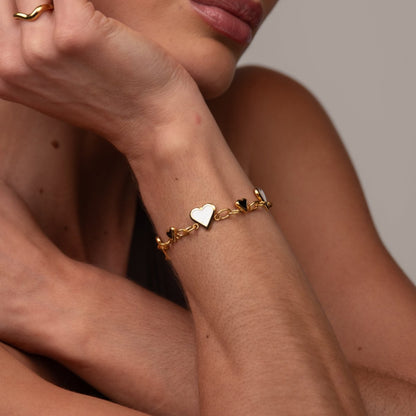 Love Glow Monochrome Bracelet – 18k Gold Plated