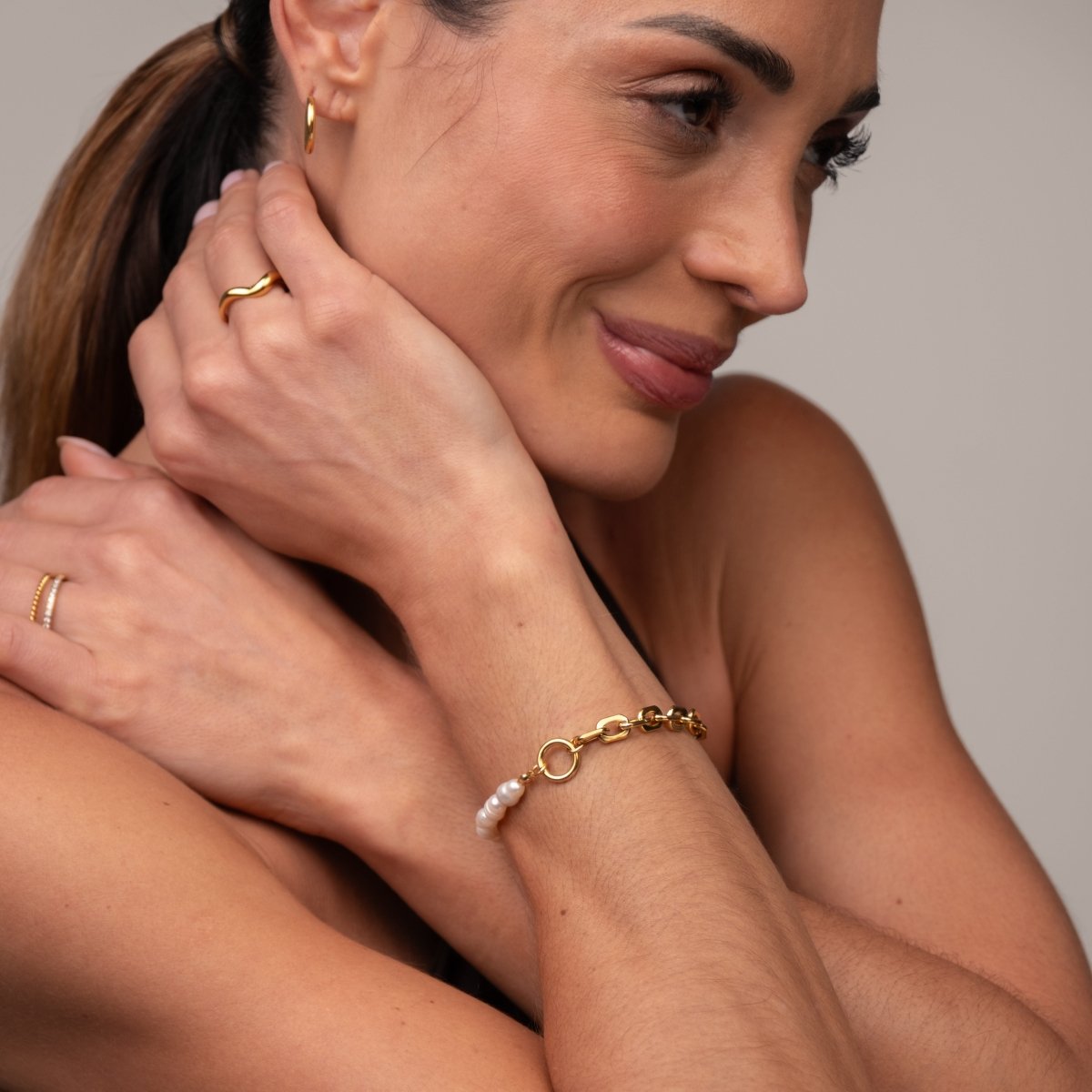 Mood Pearl Bracelet 18k Gold Plated