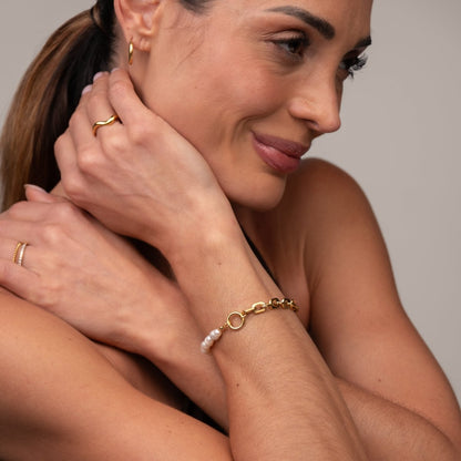 Mood Pearl Bracelet 18k Gold Plated