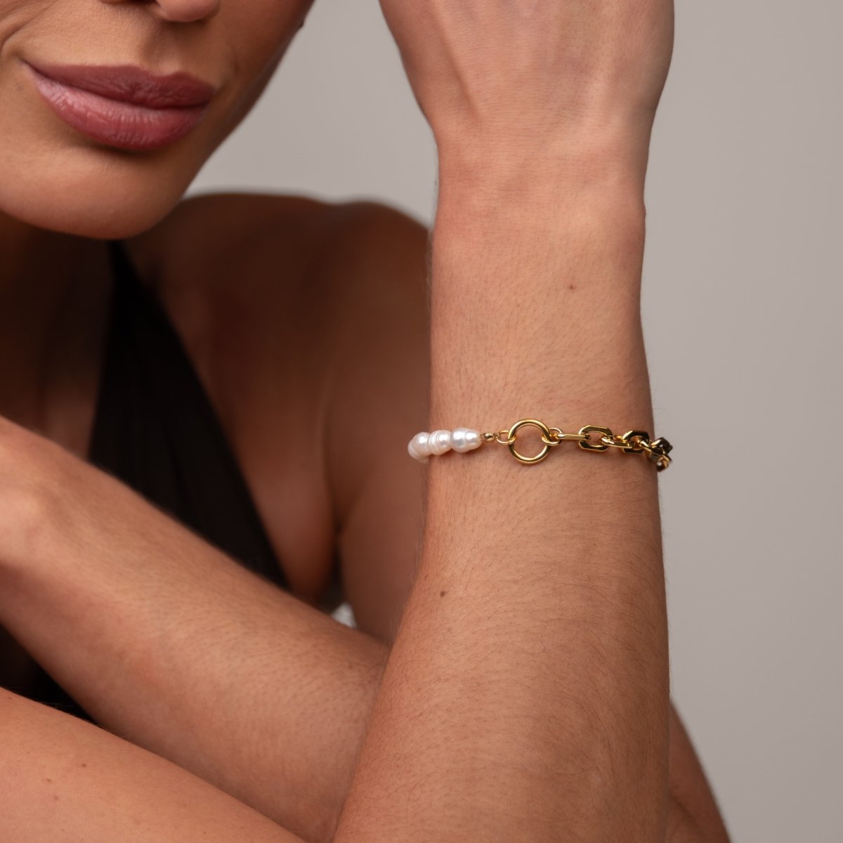 Mood Pearl Bracelet 18k Gold Plated