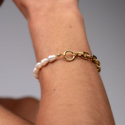 Mood Pearl Bracelet 18k Gold Plated