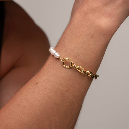Mood Pearl Bracelet 18k Gold Plated