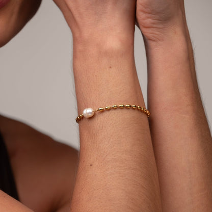 Persia Pearl Bracelet 18k Gold Plated