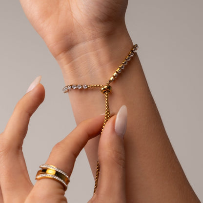 Riviera Adjustable Bracelet - 18k Gold Plated